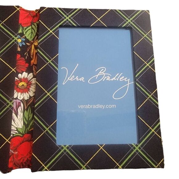 Vera Bradley Double Picture Frame 4X6 Cloth Quilted Retired Print - Picture 5 of 5